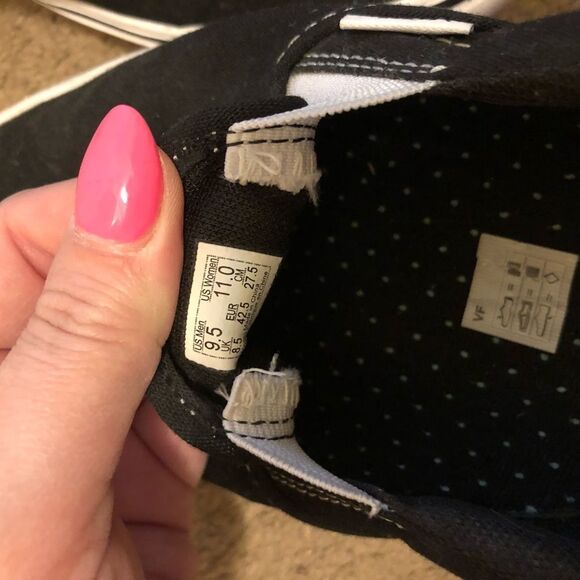 Vans Black Slip On Size 11 - Picture 2 of 4